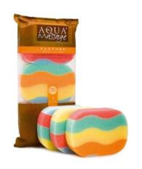 Picture of AQUA MASSAGE BATH SPONGES 3PC